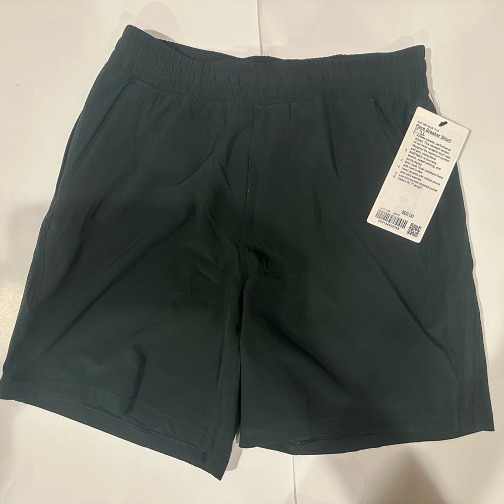 Lululemon Pace Breaker 7” Linerless Shorts Men’s Small Legacy Green NWT